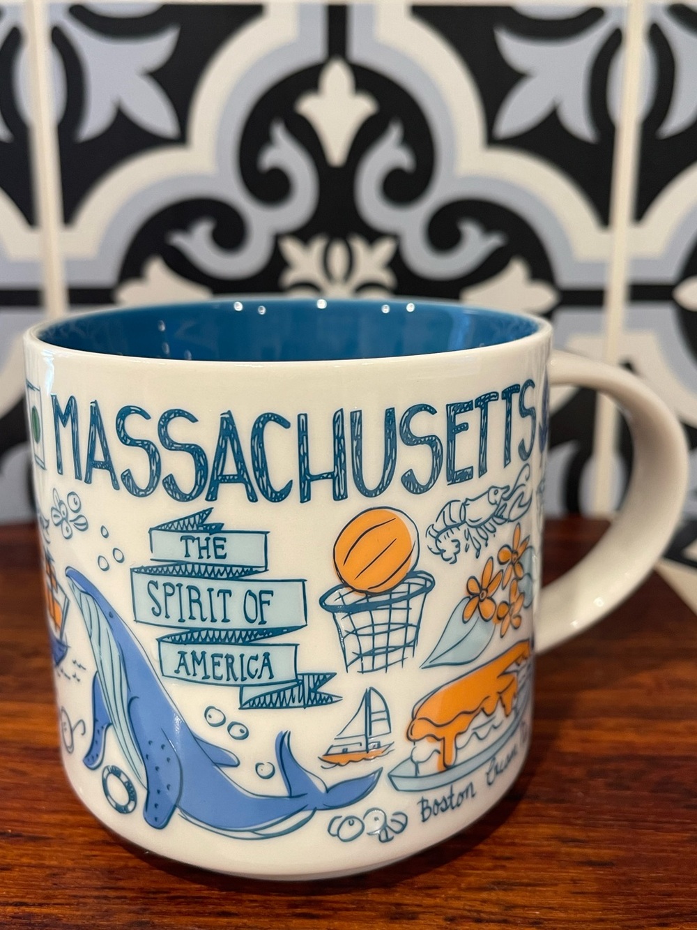 STARBUCKS Been There Series MASSACHUSETTS Ceramic Coffee Mug 14 oz (2019)